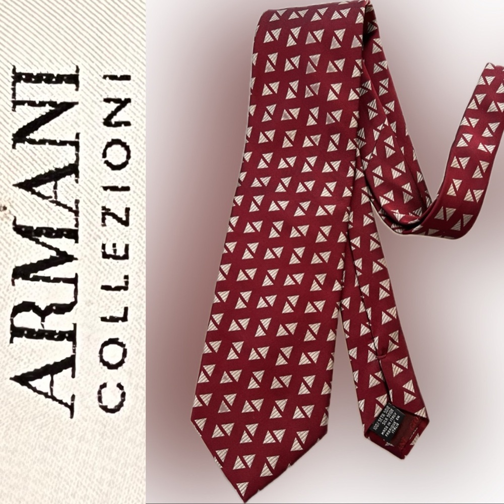 👔Silk Tie Made in Italy by Giorgio Armani | Armani Collezioni | Standard Length